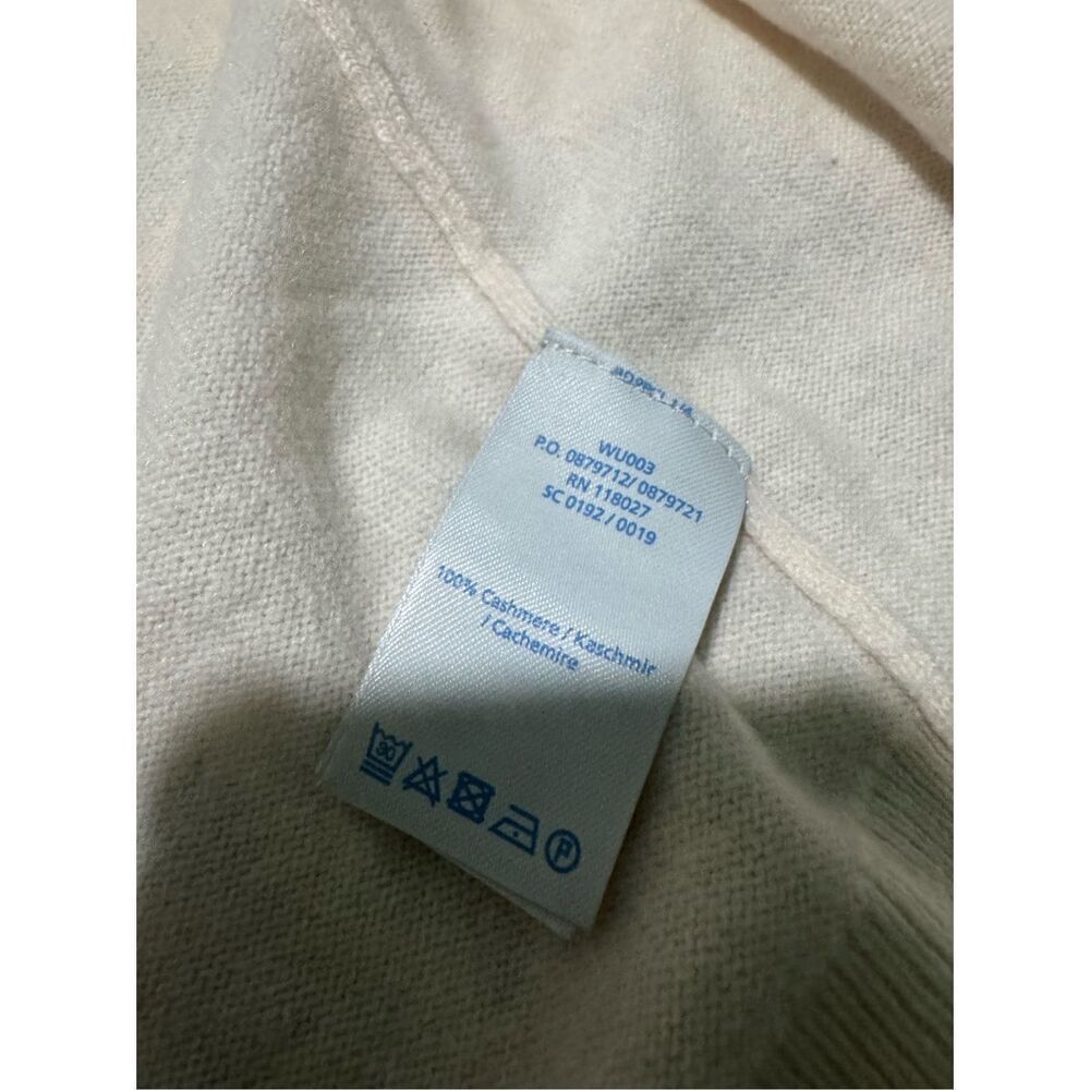 Boden 100% Cashmere cream button front sweater 12 - Picture 5 of 6